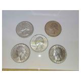 5 Silver Quarters