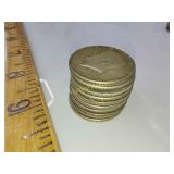 10x. 40% Kennedy silver half dollars
