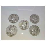 5 Silver Quarters