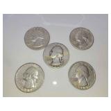 5 Silver Quarters
