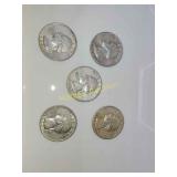 5 Silver Quarters