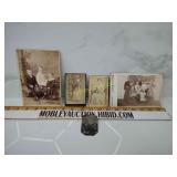 Antique cabinet card photos+ tin type