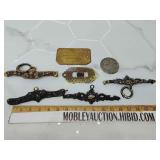 Mostly brass antique hardware