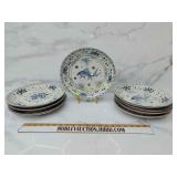 Beautiful hand painted Vietnam plate set No