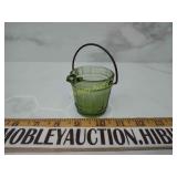 Small glass bucket ashtray