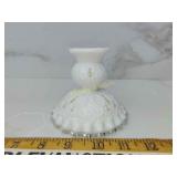 Hand painted signed Fenton candle