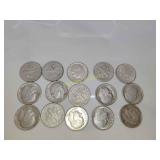 15x Roosevelt silver dimes