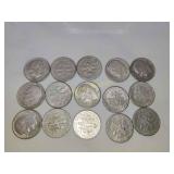 15x Roosevelt silver dimes