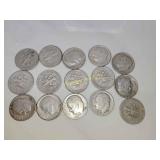 15x Roosevelt silver dimes