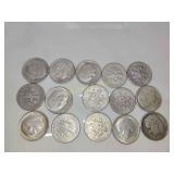 15x Roosevelt silver dimes