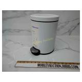 Stainless steel trash can soft closed lid