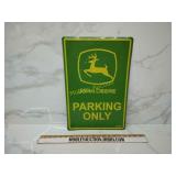 Metal John Deere license product sign
