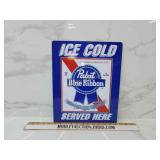 Pabst Blue ribbon beer metal sign