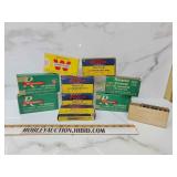 243 ammo boxes brass and some live ammo lot