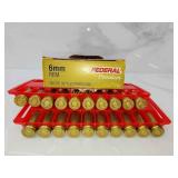 Federal 6 mm Remington 8 live rounds