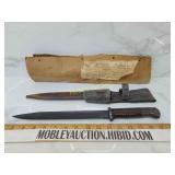 Bayonet with shipping and information