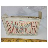 1965 match 7.62 mm ammo full box
