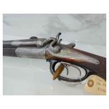 German Mauser 11 mm double barrel rifle engraved