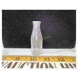 Unusual small milk bottle glass mini