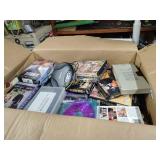 Box full of VHS CD players and more