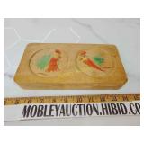 Vintage fighting roosters 1950s Hamburger press