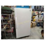 Stand up freezer works bring help to load