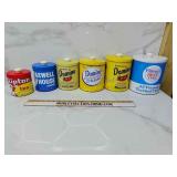 Vintage canister set advertising metal and