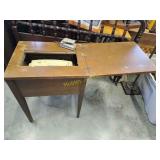 Vintage Sears Kenmore sewing machine and cabinet