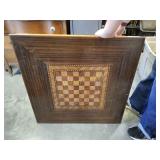 Antique folding card table with checker board