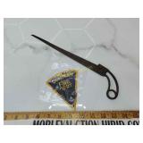 Vintage fire department badge and antique meat