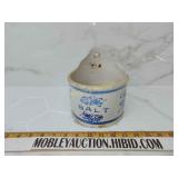 Antique stoneware salt cellar wall hanger