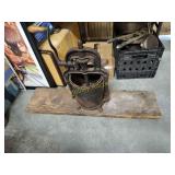 Old lard press with board