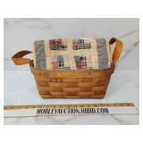 Handmade Amish basket with table runner
