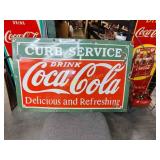Porcelain Drink Coca-Cola curb service 36"wide