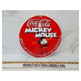 Porcelain Coca-Cola Mickey mouse sign