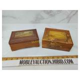 2 vintage wooden stash boxes/jewelry