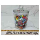 Huge jar full marbles some are uranium glass