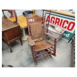 Unusual large antique rocker
