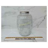 Vintage pickle barrel glass large