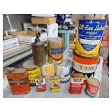 Vintage can collection