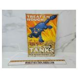 Embossed metal sign