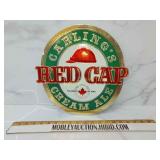 Vintage pressed cardboard beer advertising sign