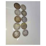 10 silver barber dimes