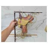 Metal horse saddle shelf brackets