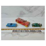 3 vintage rubber cars