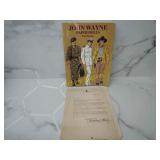 John Wayne paper doll book with letter