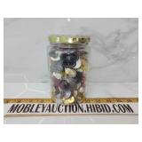 Jar full vintage buttons