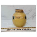 Crock cookie jar
