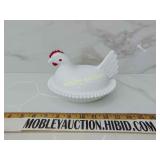 Hen on Nest Milk Glass Indiana Glass Co