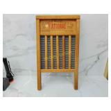Antique wash board with original price of $1.79